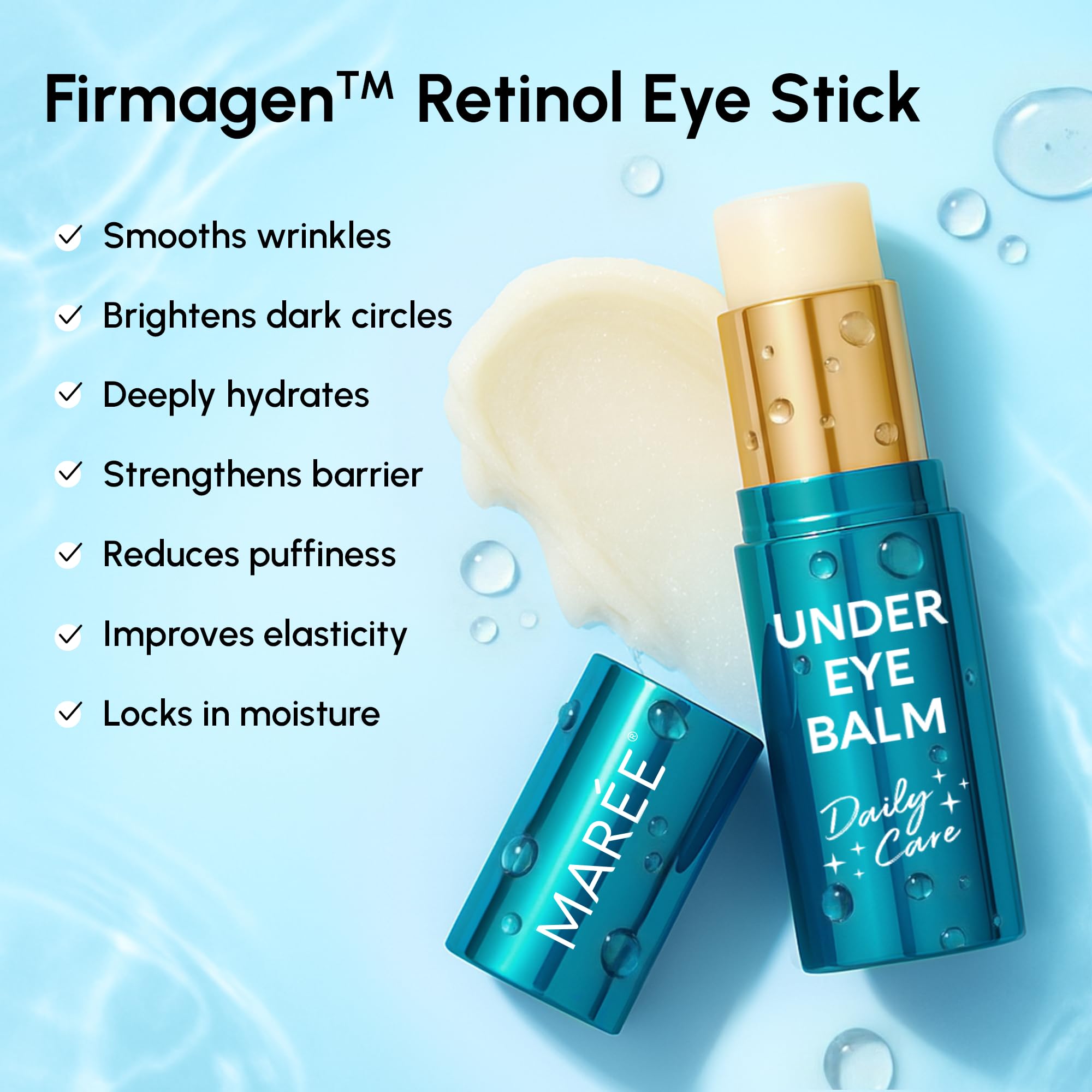 MAREE Under Eye Balm Stick with Retinol & Ceramide Complex – Hydrating Anti-Wrinkle Eye Care