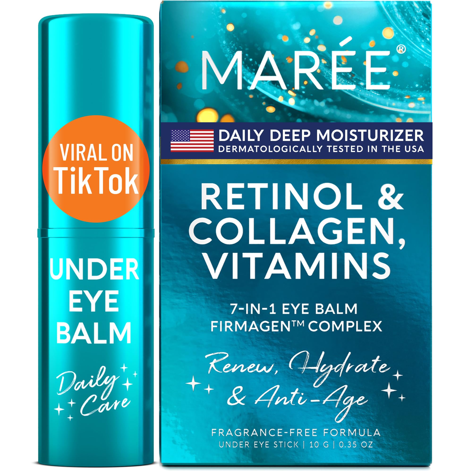 MAREE Under Eye Balm Stick with Retinol & Ceramide Complex – Hydrating Anti-Wrinkle Eye Care