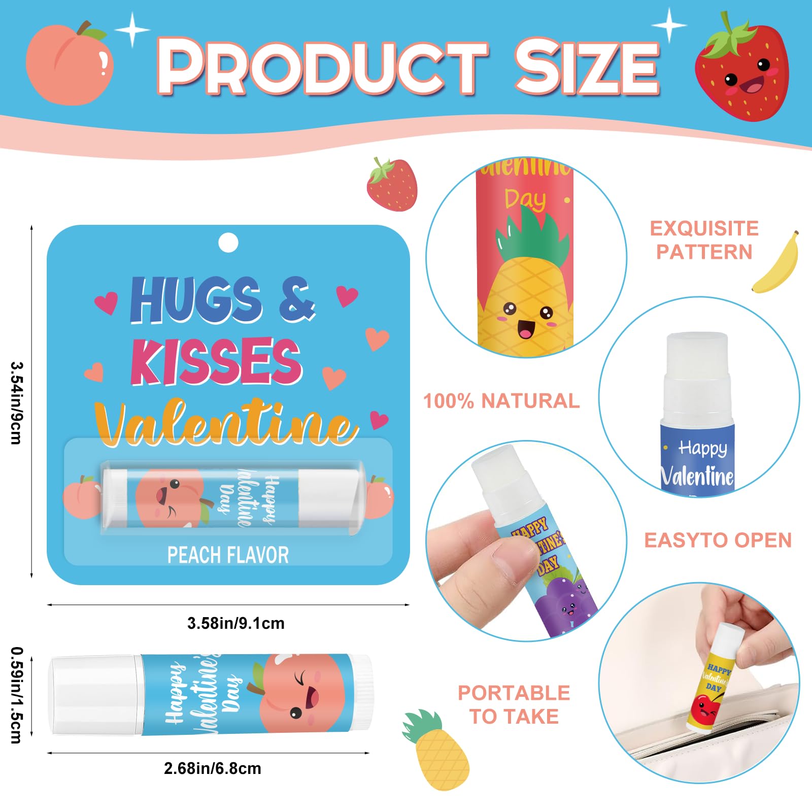 Marhpveua 24-Piece Fruity Lip Balm Gift Set Valentines Day Gifts