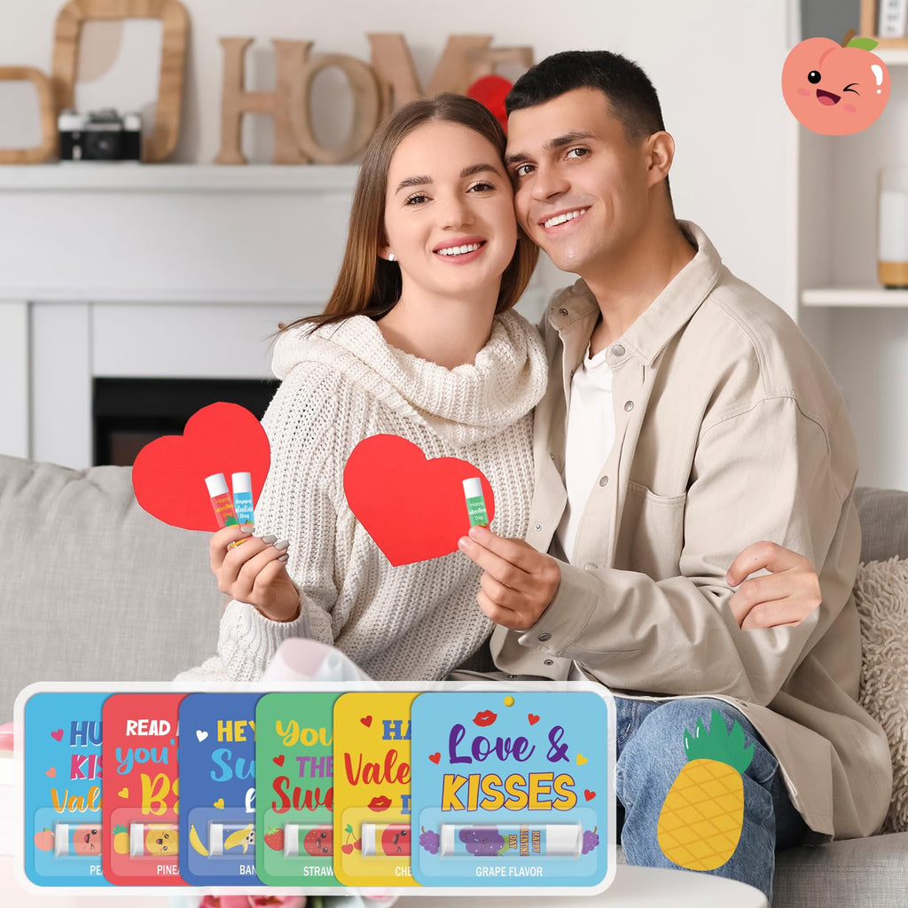 Marhpveua 24-Piece Fruity Lip Balm Gift Set Valentines Day Gifts