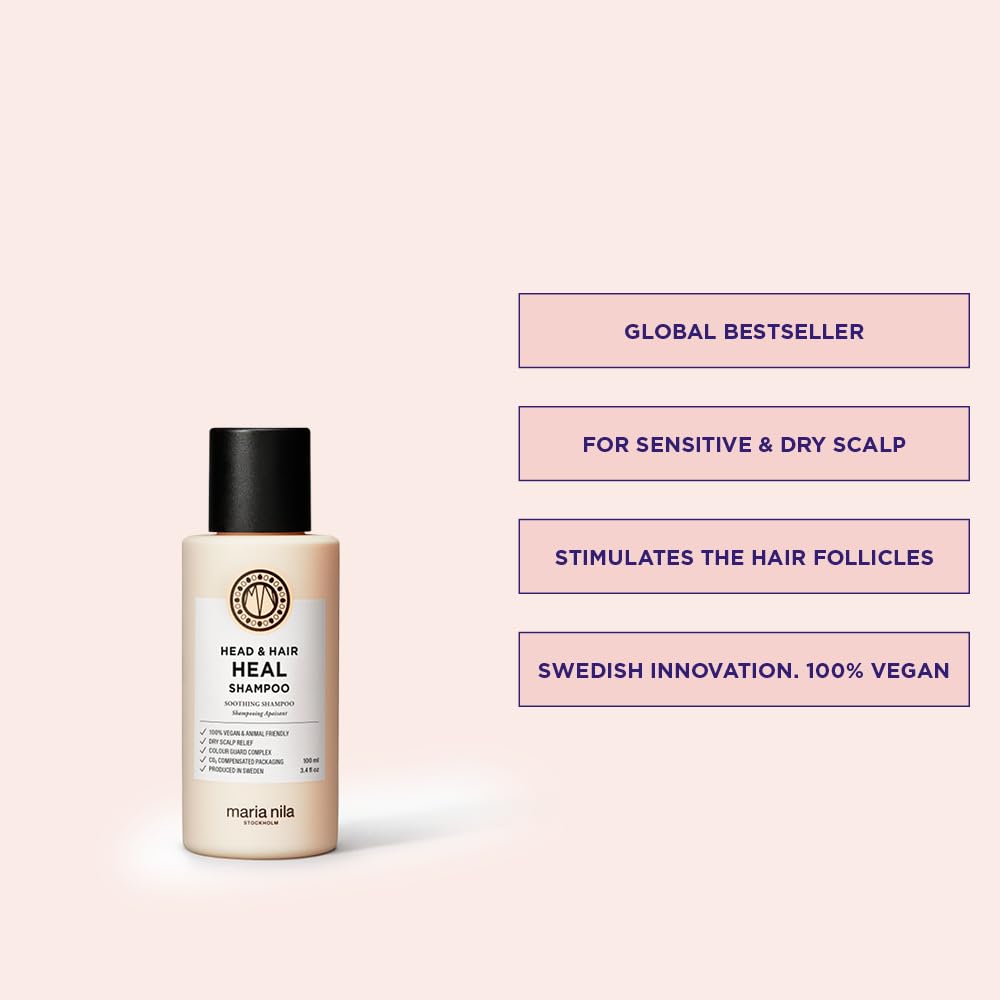 Maria Nila Head & Hair Heal Shampoo — Aloe Vera Calming Care, Vegan & Sulfate-Free