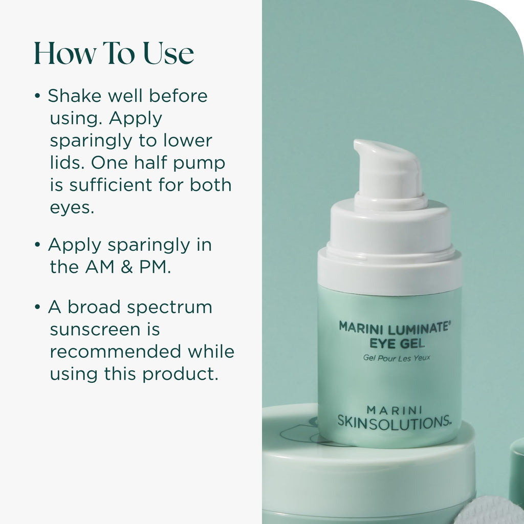Marini SkinSolutions Luminate Eye Gel – Brighten Dark Circles & Smooth Eye Area