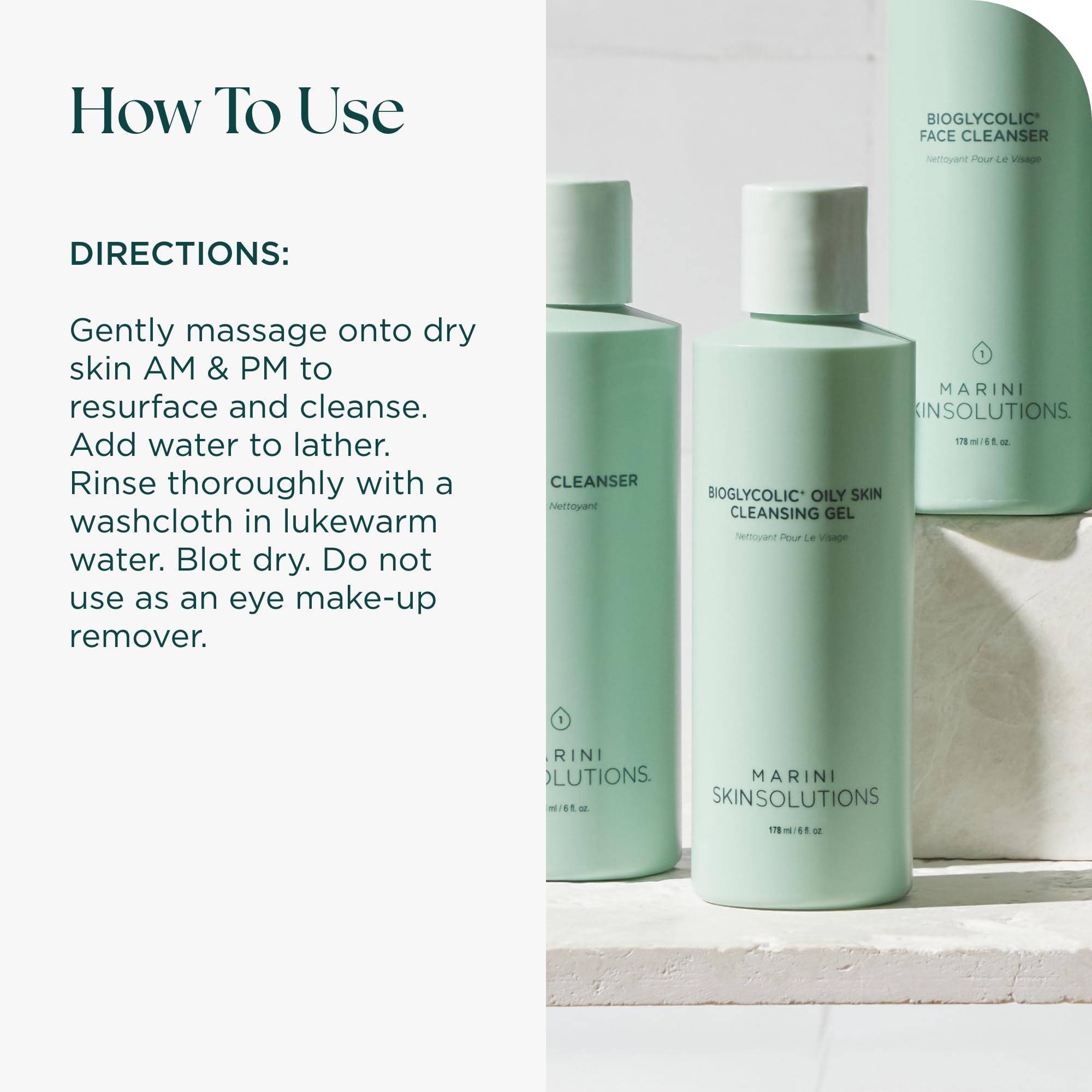 Marini SkinSolutions Bioglycolic Cleansing Gel for Oily Skin | Glycolic Acid Cleanser | Made in USA