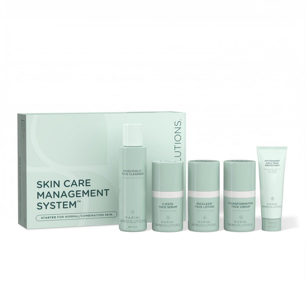 Marini SkinSolutions Travel Size Starter System for Normal to Combination Skin | SPF 33 Protectant, Cruelty Free, Made in USA
