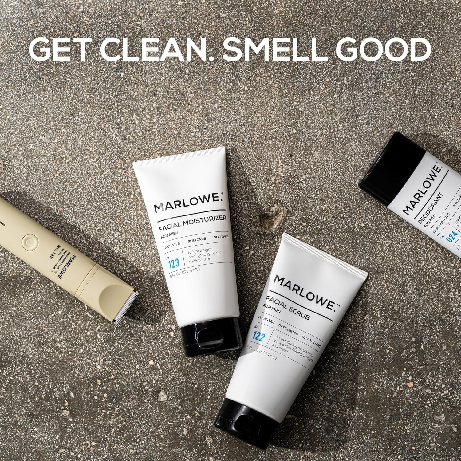 MARLOWE Skin Care Set No.122 Facial Scrub + No.123 Facial Moisturizer – Exfoliate, Hydrate, Soothe