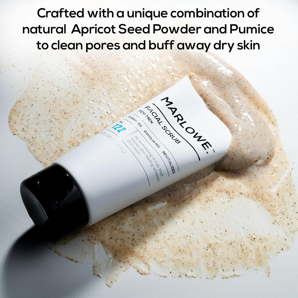 MARLOWE Skin Care Set No.122 Facial Scrub + No.123 Facial Moisturizer – Exfoliate, Hydrate, Soothe