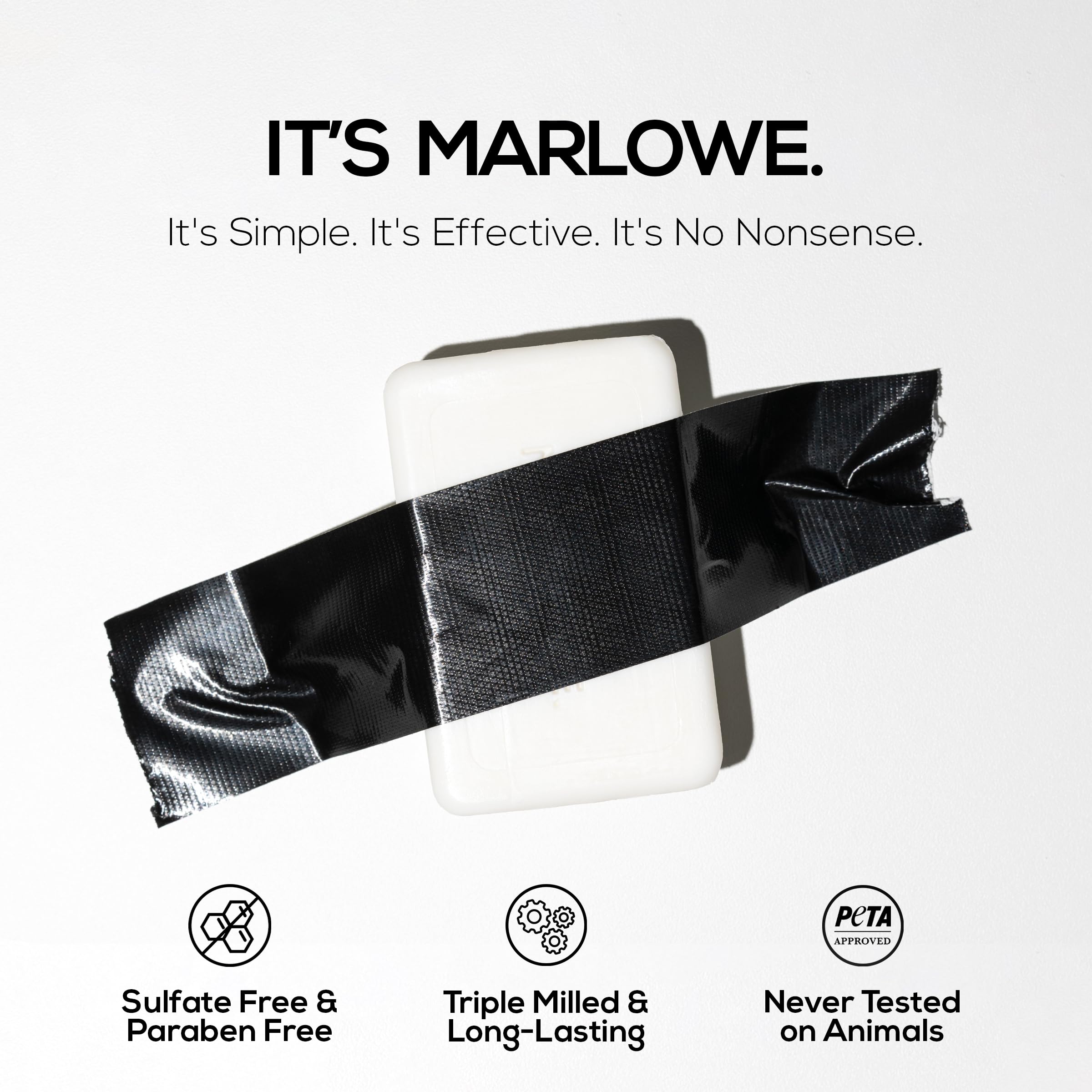 MARLOWE No. 105 Bar Soap for Men 7 oz – Moisturizing & Nourishing Sage & Fir Scent