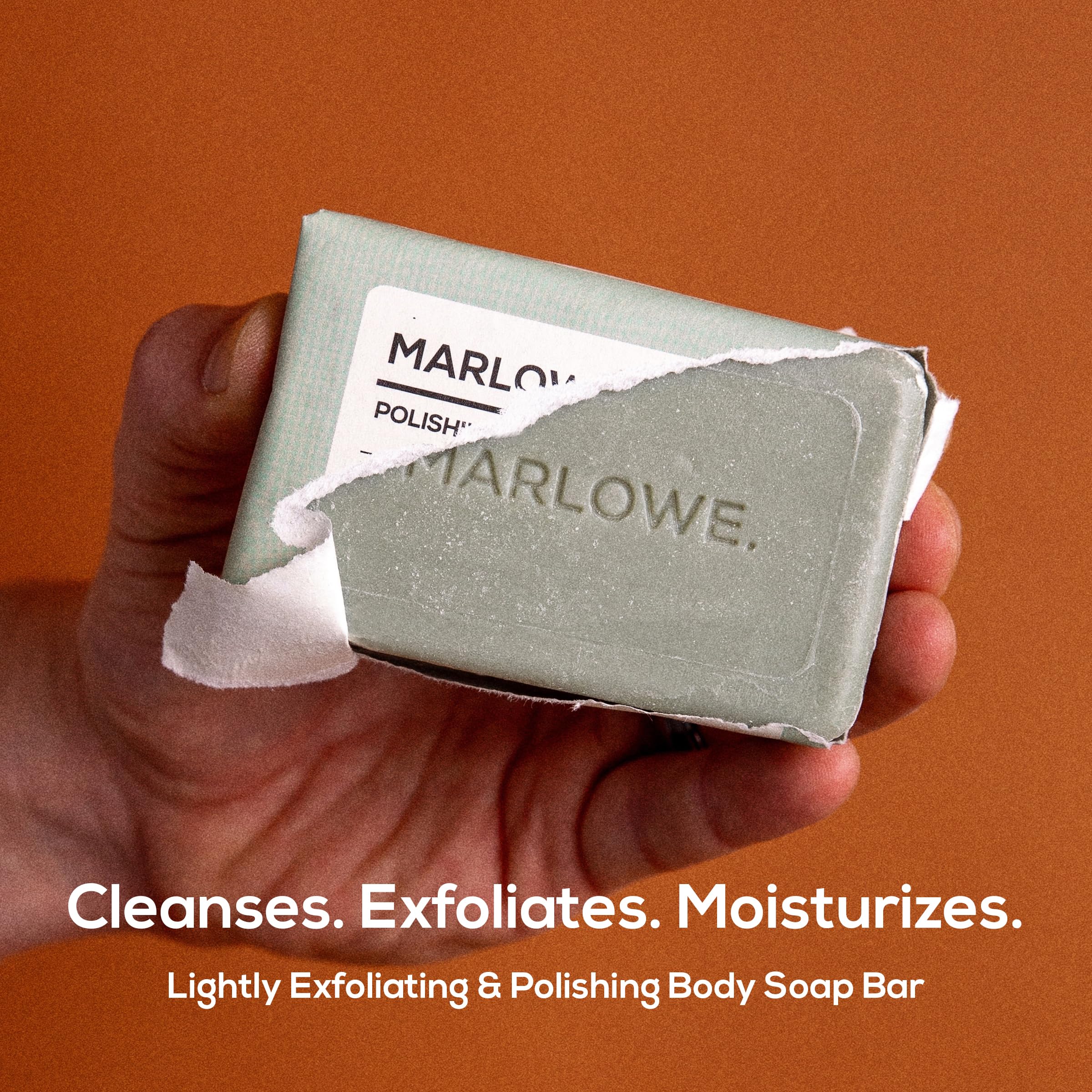 MARLOWE No.108 Lightly Exfoliating Soap Bar 7oz – 3 Bars | Polishing, Moisturizing & Cleansing for Men