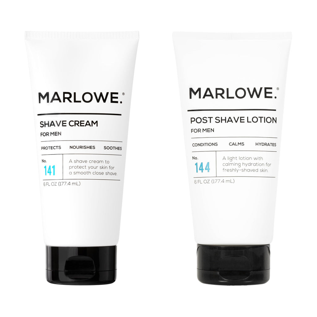 MARLOWE No. 141 Shave Cream & No. 144 Post Shave Lotion – 6oz Duo Pack