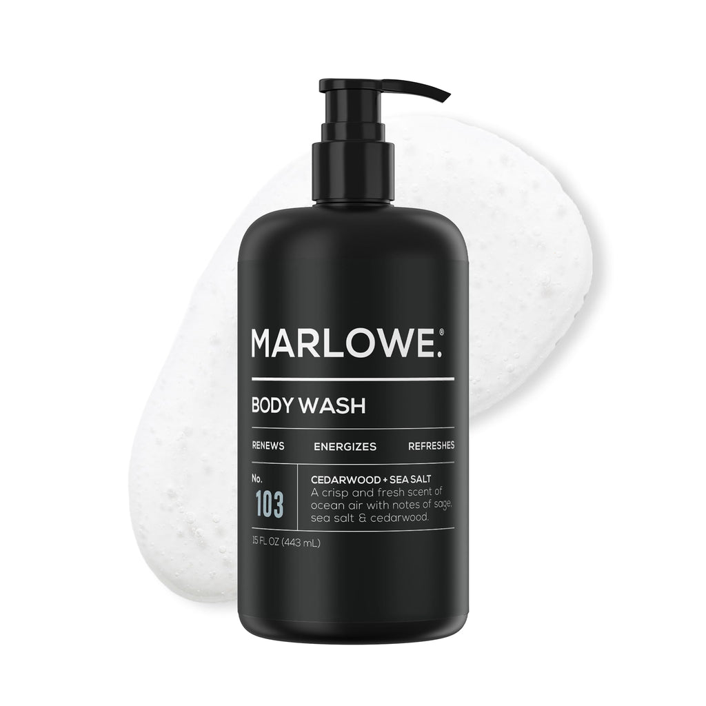 MARLOWE No. 103 Body Wash – Cedarwood & Sea Salt, 15 oz