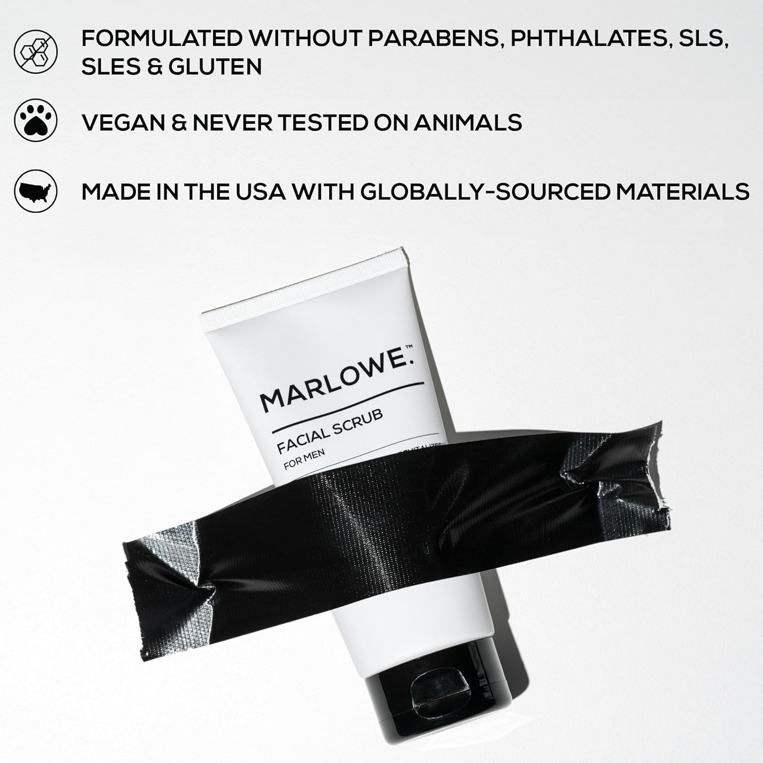 MARLOWE Skin Care Set No.122 Facial Scrub + No.123 Facial Moisturizer – Exfoliate, Hydrate, Soothe