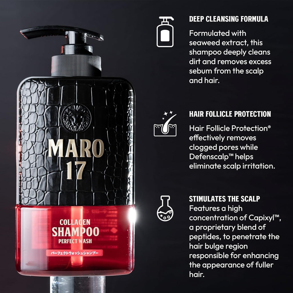 MARO17: Japan's #1 Collagen Shampoo & Conditioner Duo for Fuller, Hydrated Hair