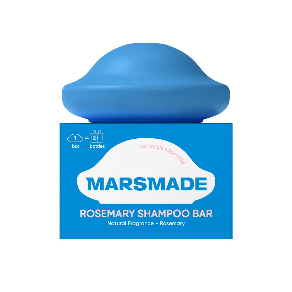MARS MADE Rosemary Shampoo Bar 2.0 | Hydrating Natural Hair Soap for Volume & Scalp Nourishment