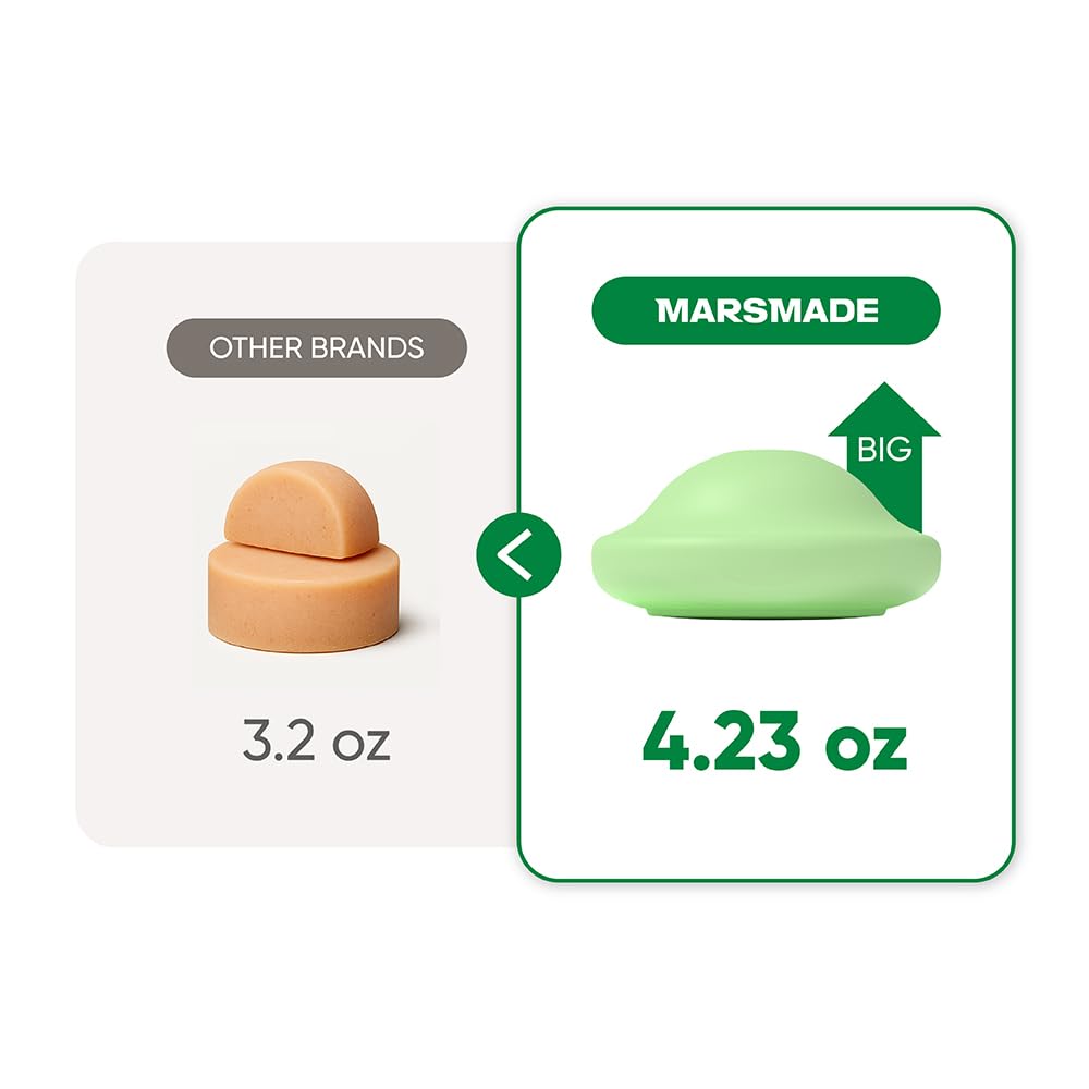 MARS MADE Tea Tree Shampoo Bar 2.0 – Hydrating & Purifying Solid Shampoo for All Hair Types (120g)