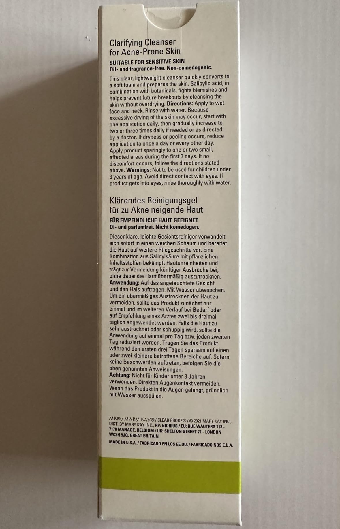 Mary Kay Clear Proof Clarifying Cleansing Gel – Deep Pore Cleanse with 2% Salicylic Acid