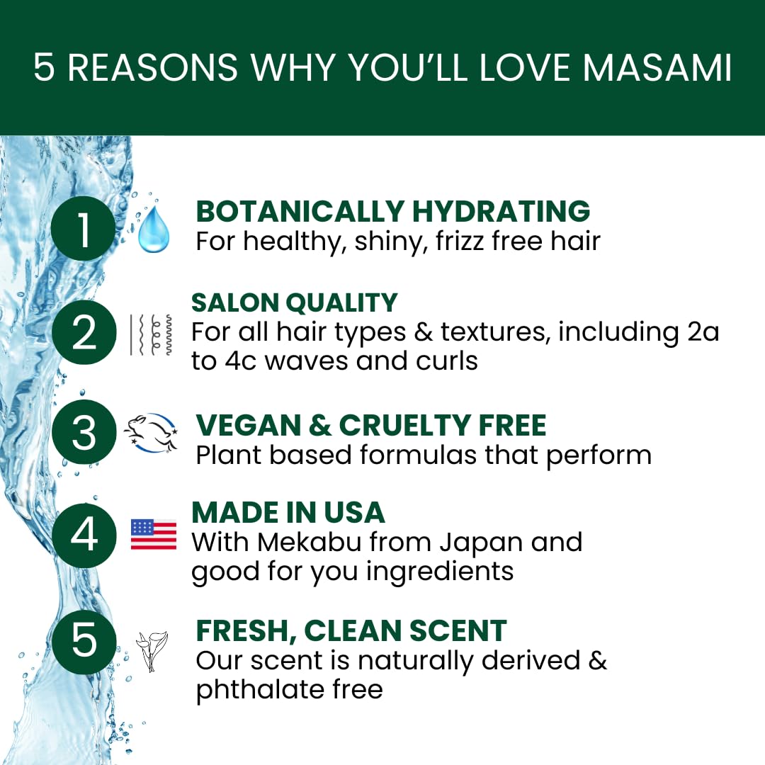 MASAMI Mekabu Hydrating Conditioner 32 oz Refill Pouch | Sustainable, Color-Safe, Vegan & Cruelty-Free