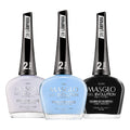 MASGLO Gel Evolution – Set of 3 Nail Polishes (No Lamp Needed) | Fast-Dry, 12-Day Wear, 13-Free