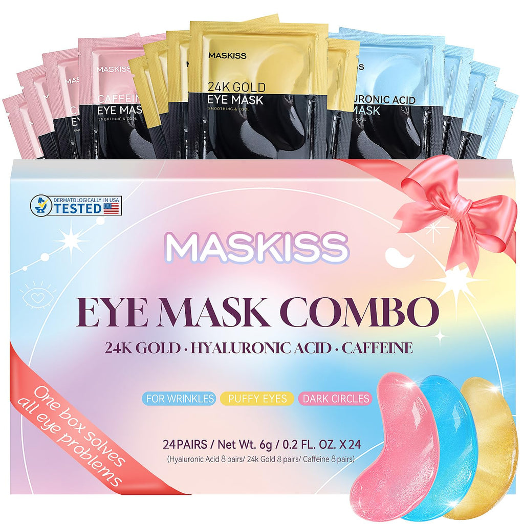 Maskiss Under Eye Patches Gift Set – 24 Pairs in 3 Colors
