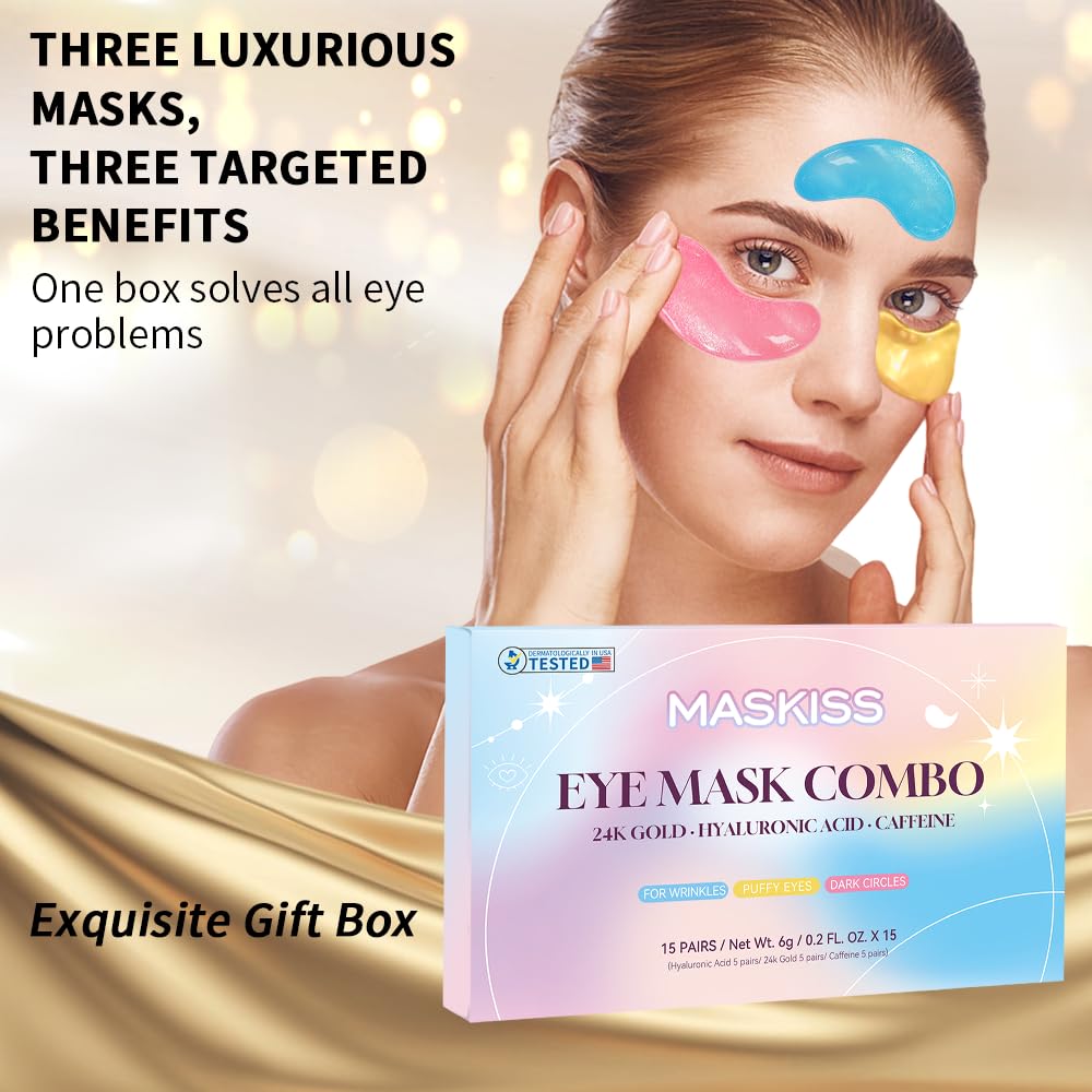 Maskiss Under Eye Patches Gift Set – 24 Pairs in 3 Colors