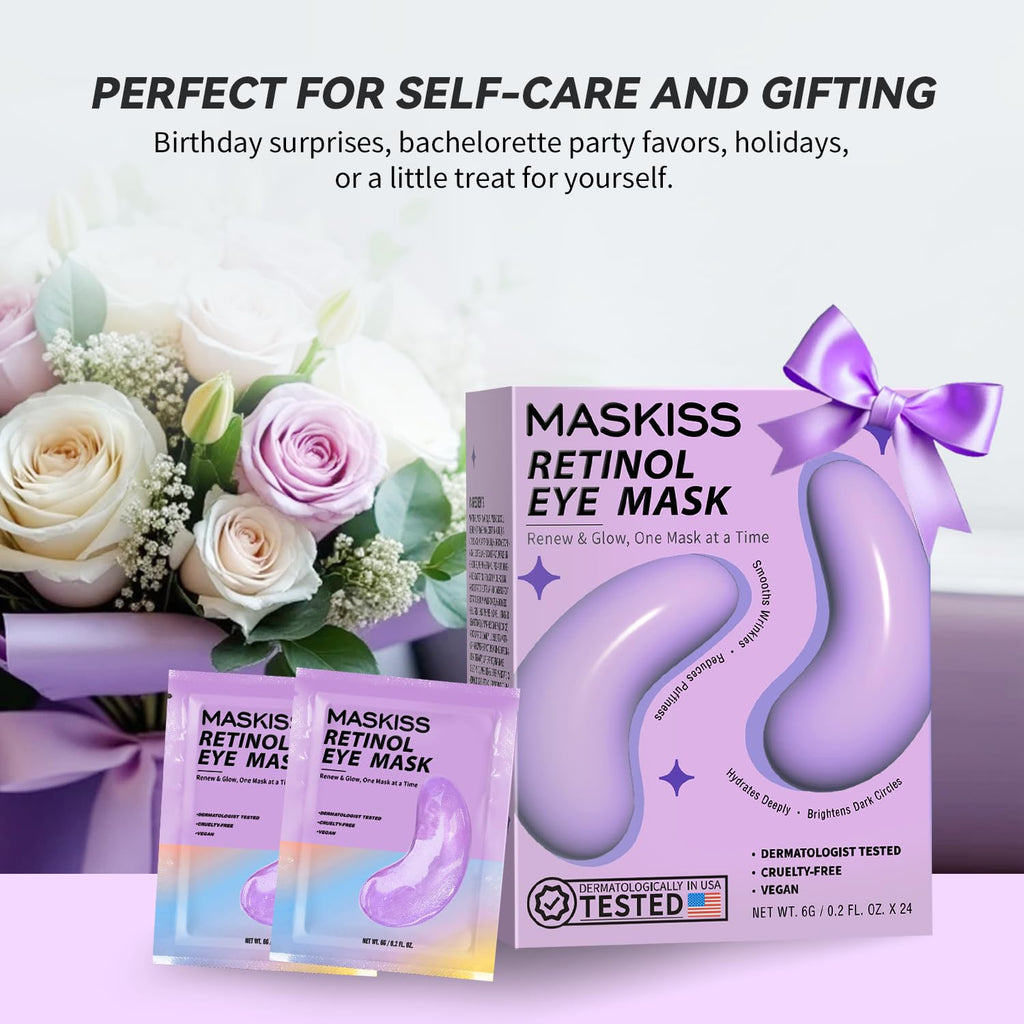 Maskiss Retinol Under Eye Patches (24 Pairs) – Firming, Hydration & Brightening