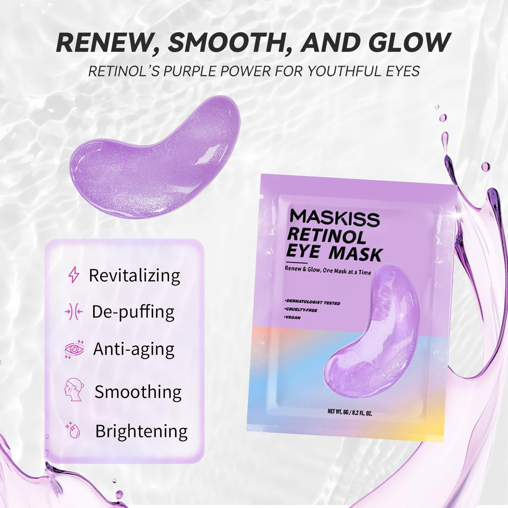 Maskiss Retinol Under Eye Patches (24 Pairs) – Firming, Hydration & Brightening