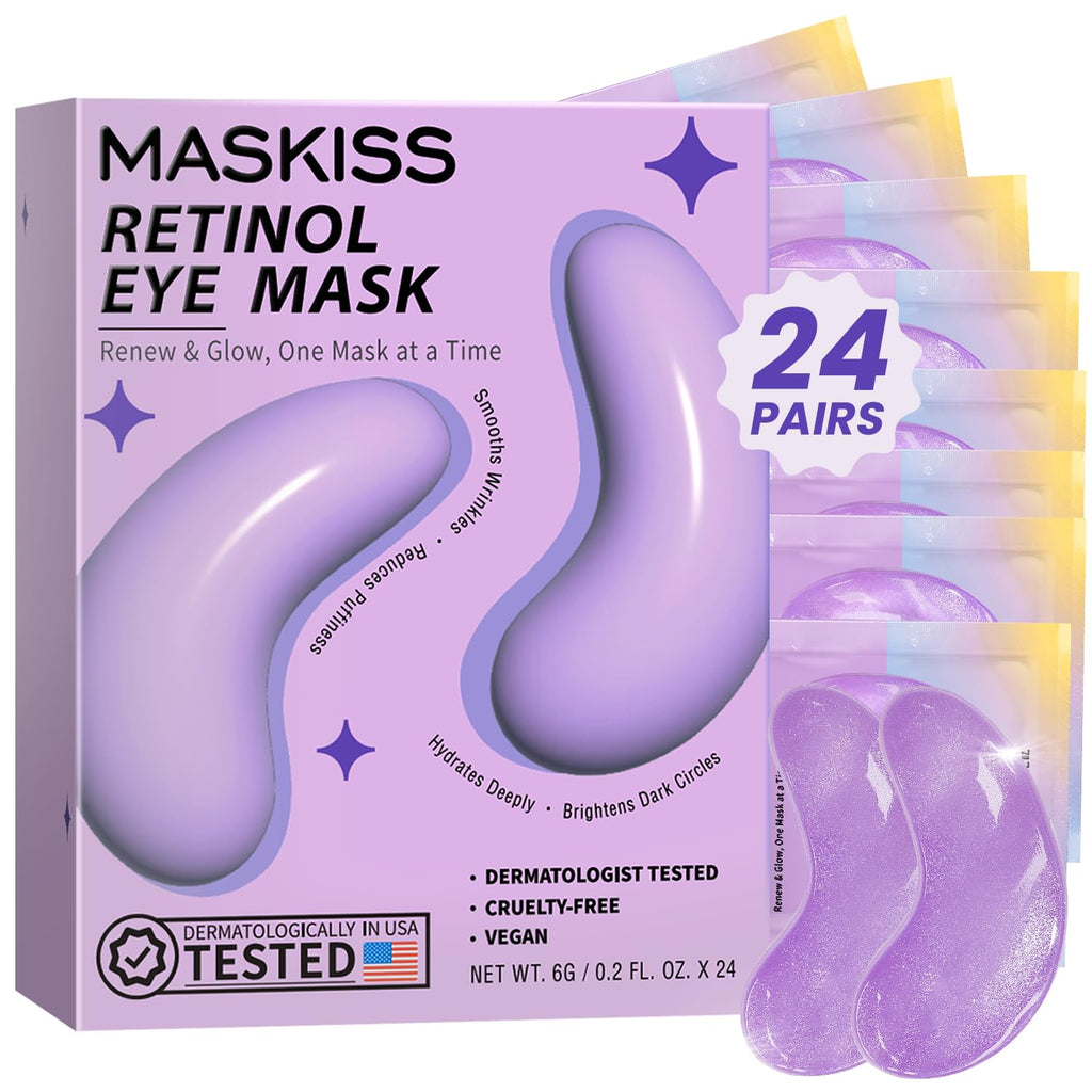 Maskiss Retinol Under Eye Patches (24 Pairs) – Firming, Hydration & Brightening