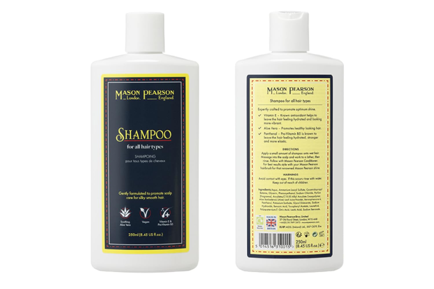 Mason Pearson Shampoo for All Hair Types - Hydration, Nourishment, and Balanced Oils