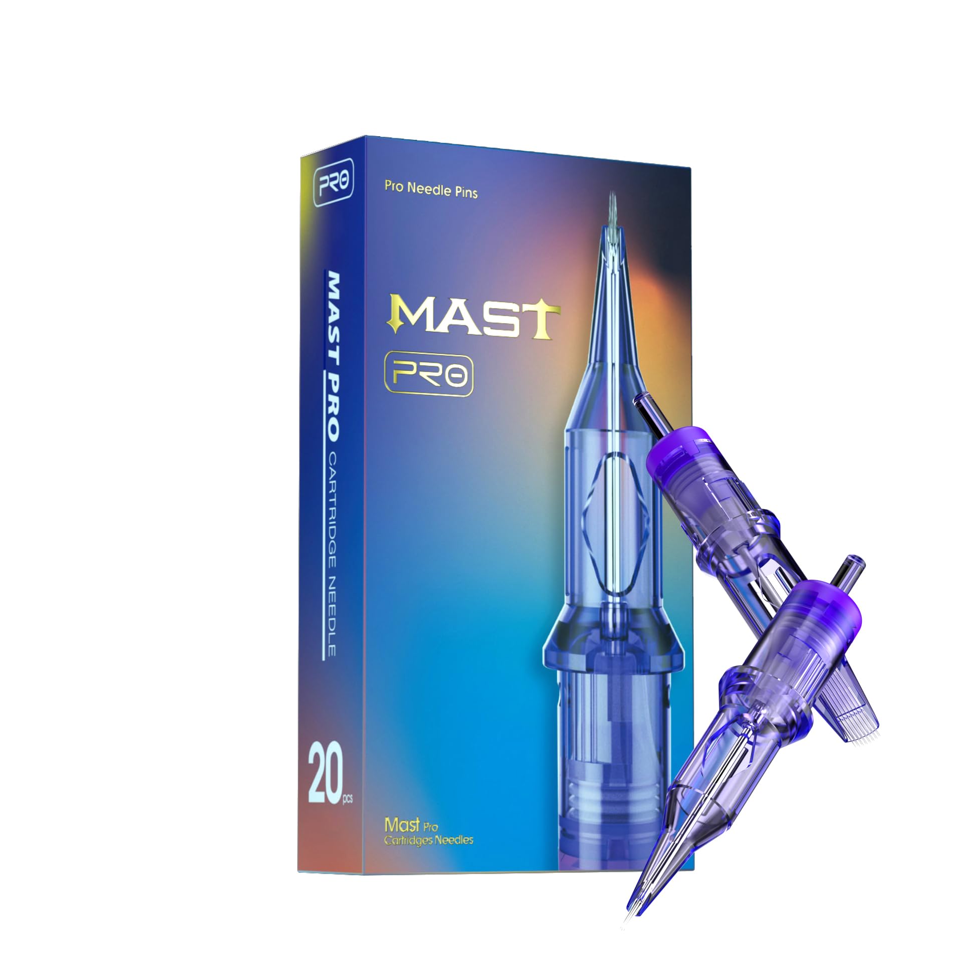 Mast Pro Tattoo Cartridges 20Pcs Round Liner 1018RL – Clear Body, High-Density