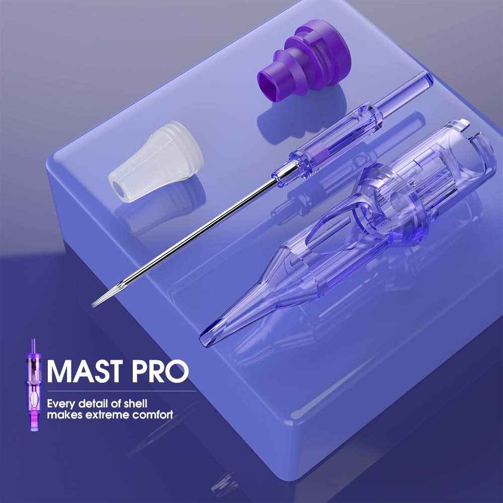 Mast Pro Tattoo Cartridges 20Pcs Round Liner 1018RL – Clear Body, High-Density