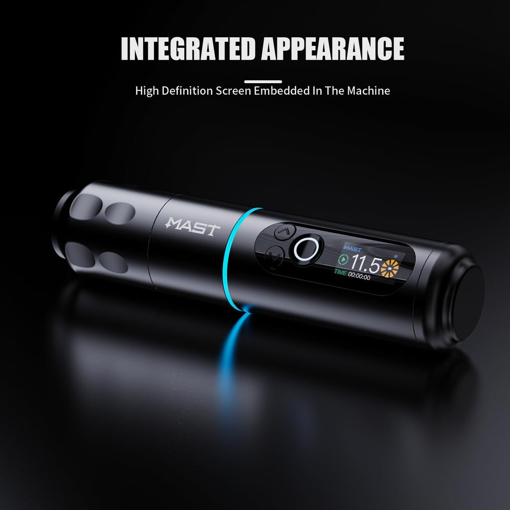 MAST TATTOO Archer2 Wireless Tattoo Kit – Brushless Pen, 12V 10000rpm, Type-C Charging, 20 Cartridges