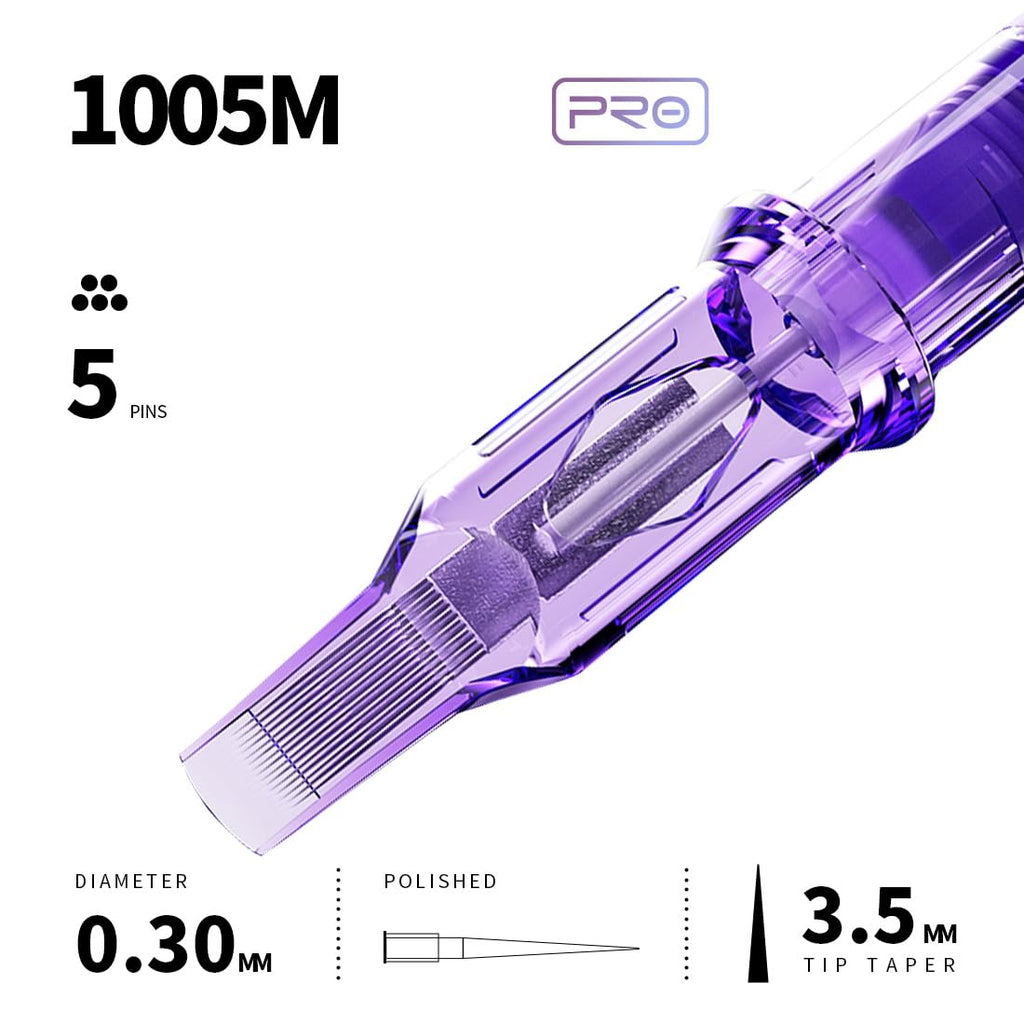 MAST TATTOO Mast Pro Cartridges 20Pcs – Disposable Bugpin Magnum 1005M Needles