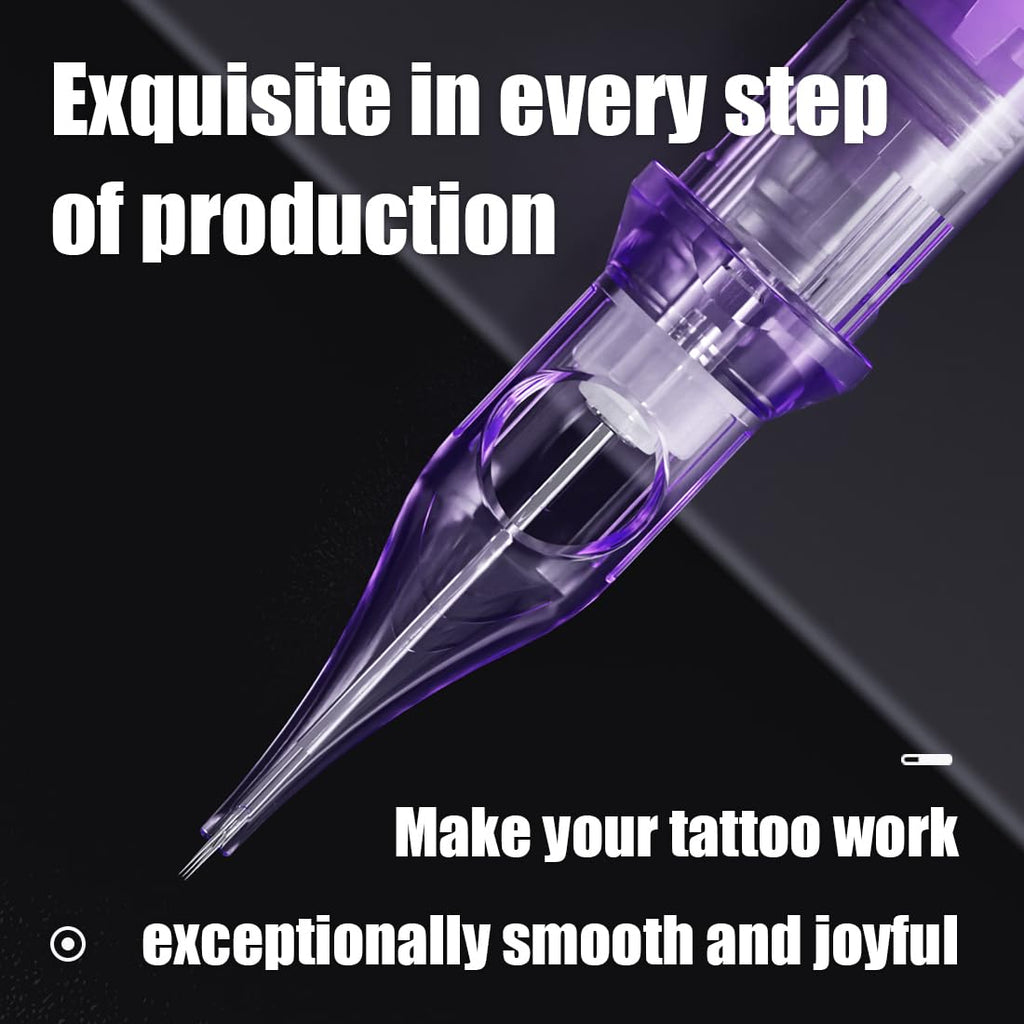 Mast Pro2 Tattoo Cartridges – 50-Count Box, Mixed Sizes (1RL, 3RL, 5RL, 5RM, 7RM) with Membrane