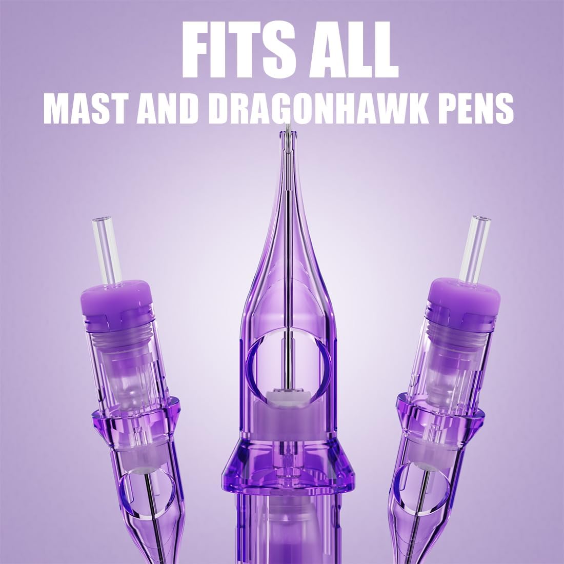MAST TATTOO Pro2 Cartridges – Round Liner 1RL-9RL Mixed Sizes, 50 Count, Membrane Protection