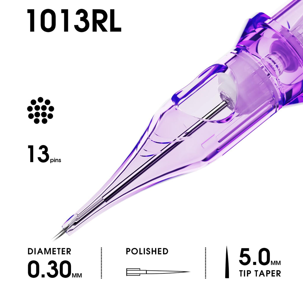 MAST TATTOO Pro2 1013RL Round Liner Cartridges – 20 Count, Disposable