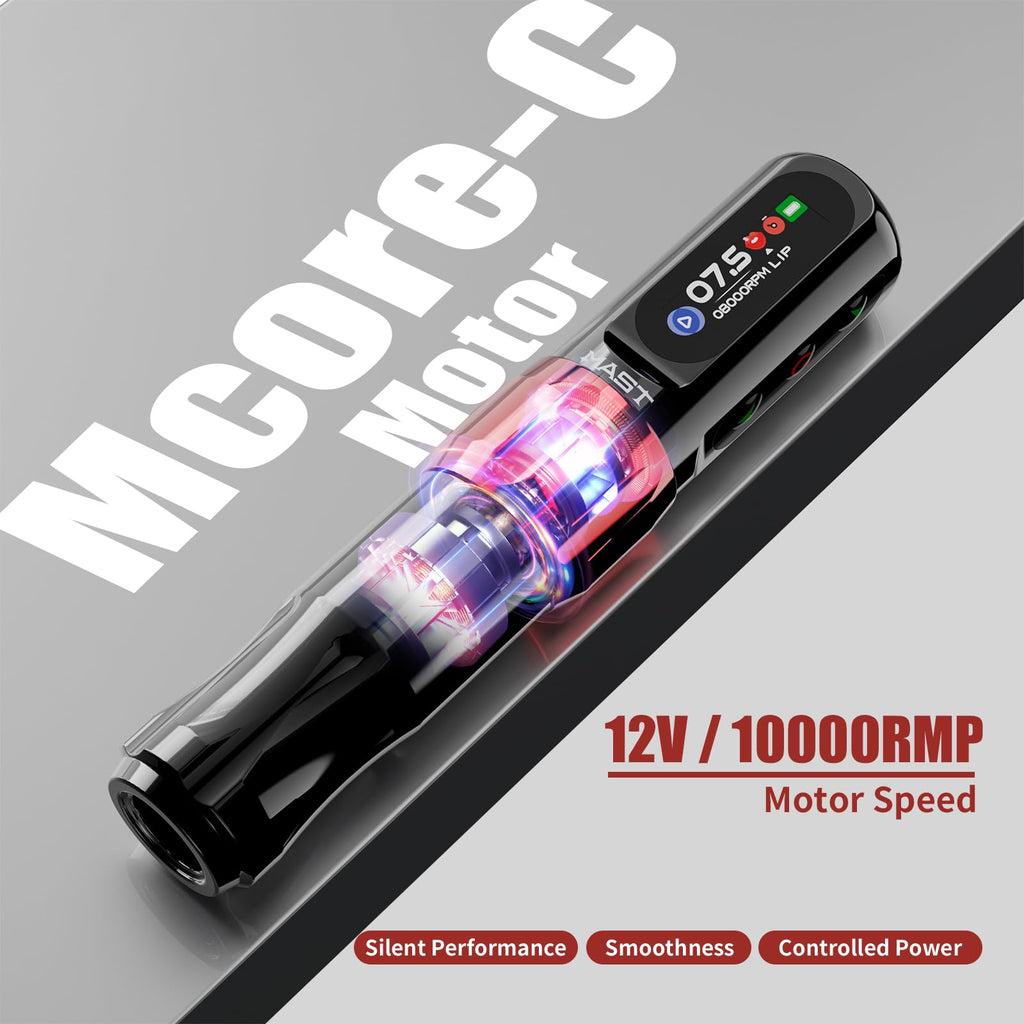 MAST TATTOO Tour2 Pro Cordless Tattoo Gun Kit – Lightweight, Silent Rotary Machine for Beginners