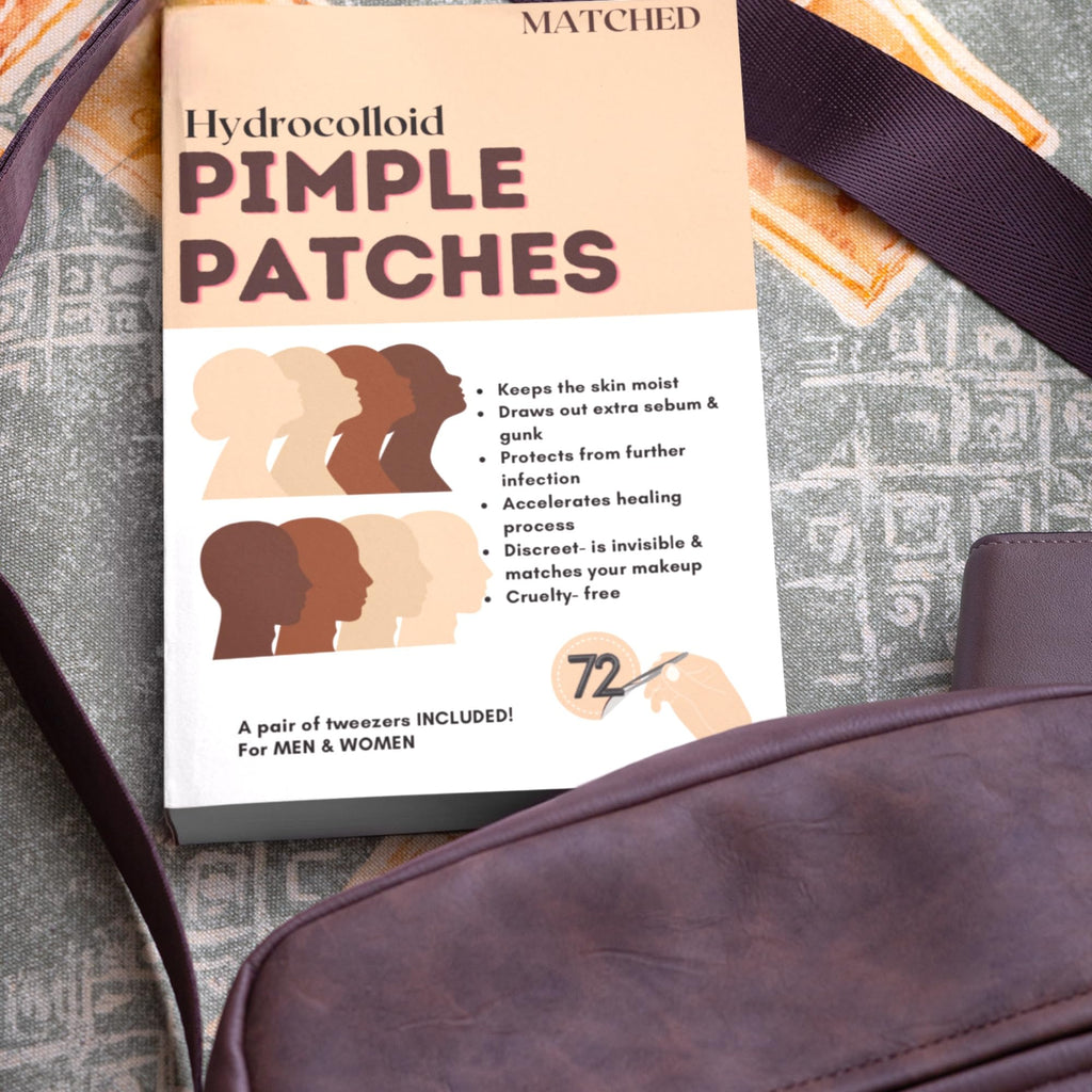 MATCHED Hydrocolloid Pimple Patches – Invisible, 3 Sizes, 72-Count – Skin-Tone Matching Acne Patches (Montreal)