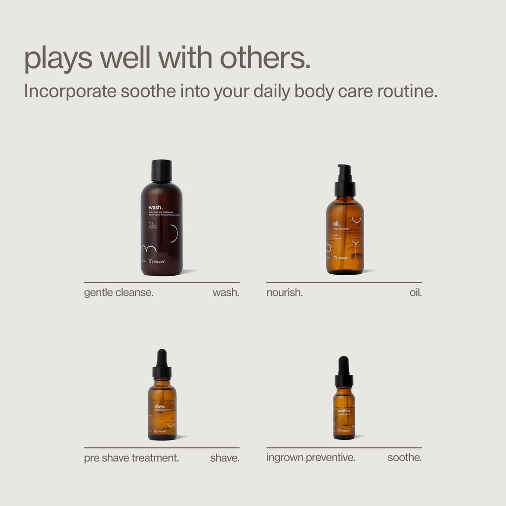 Maude Soothe - Ingrown Hair Oil & After Shave Care (0.5 oz) | Dermatologist-Approved