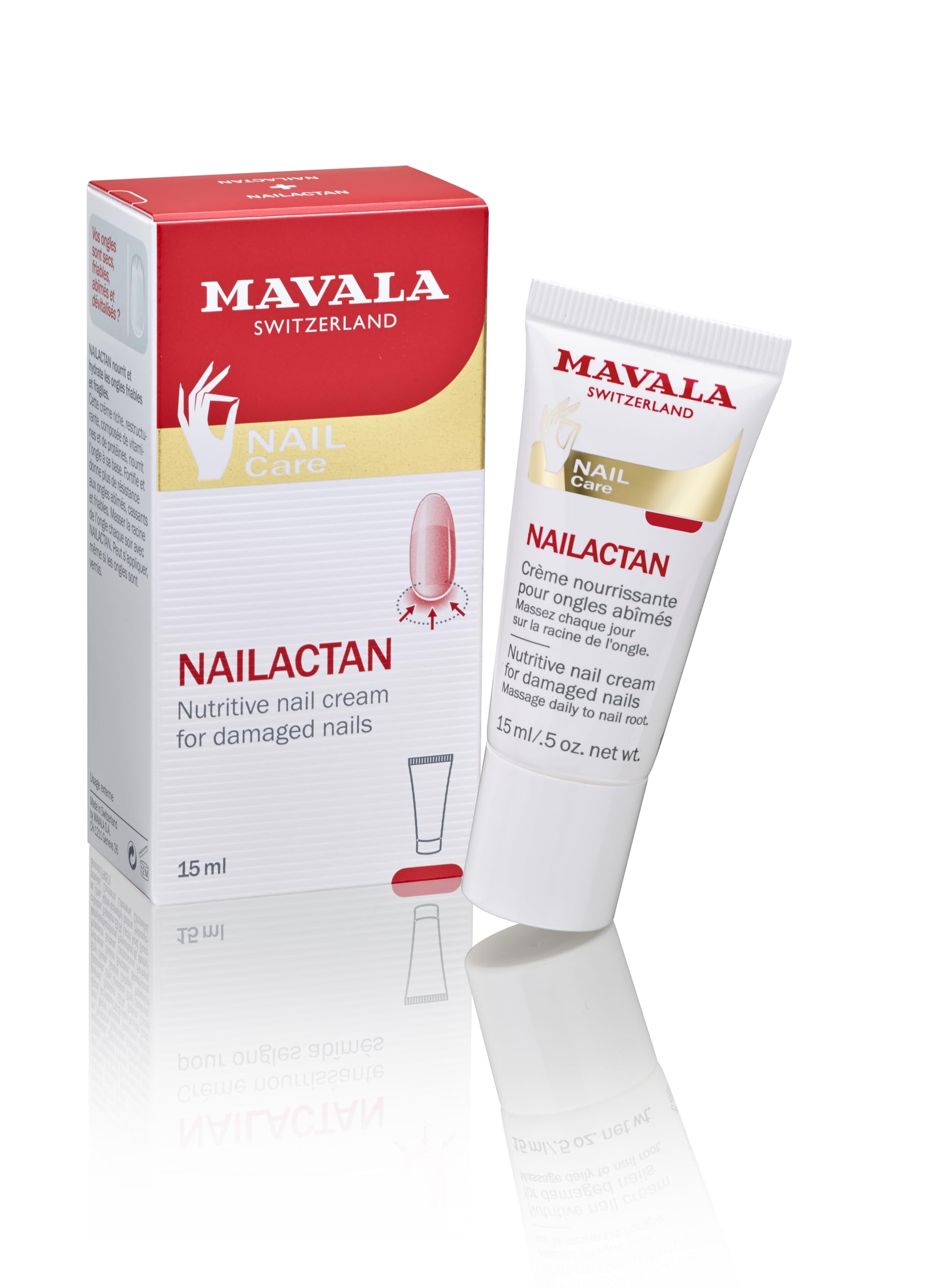 MAVALA Nailactan Nutritive Nail Cream for Damaged Nails – Nail Strengthener & Hardener | 0.5 oz