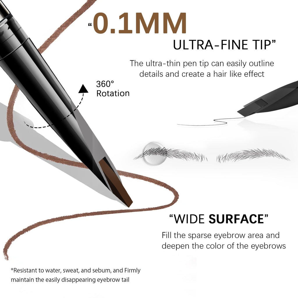 MAVENI Browcharm Microblading Eyebrow Pencil 0.1mm Ultra-Fine | Waterproof, Long-Wear (01 Black)