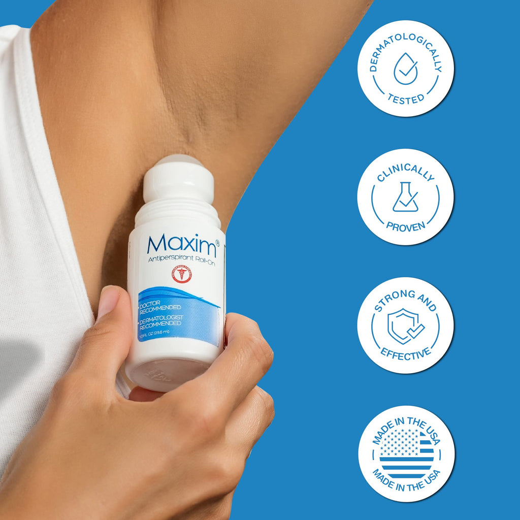 MAXIM Clinical Strength Antiperspirant Deodorant for Women & Men – 4 Pack