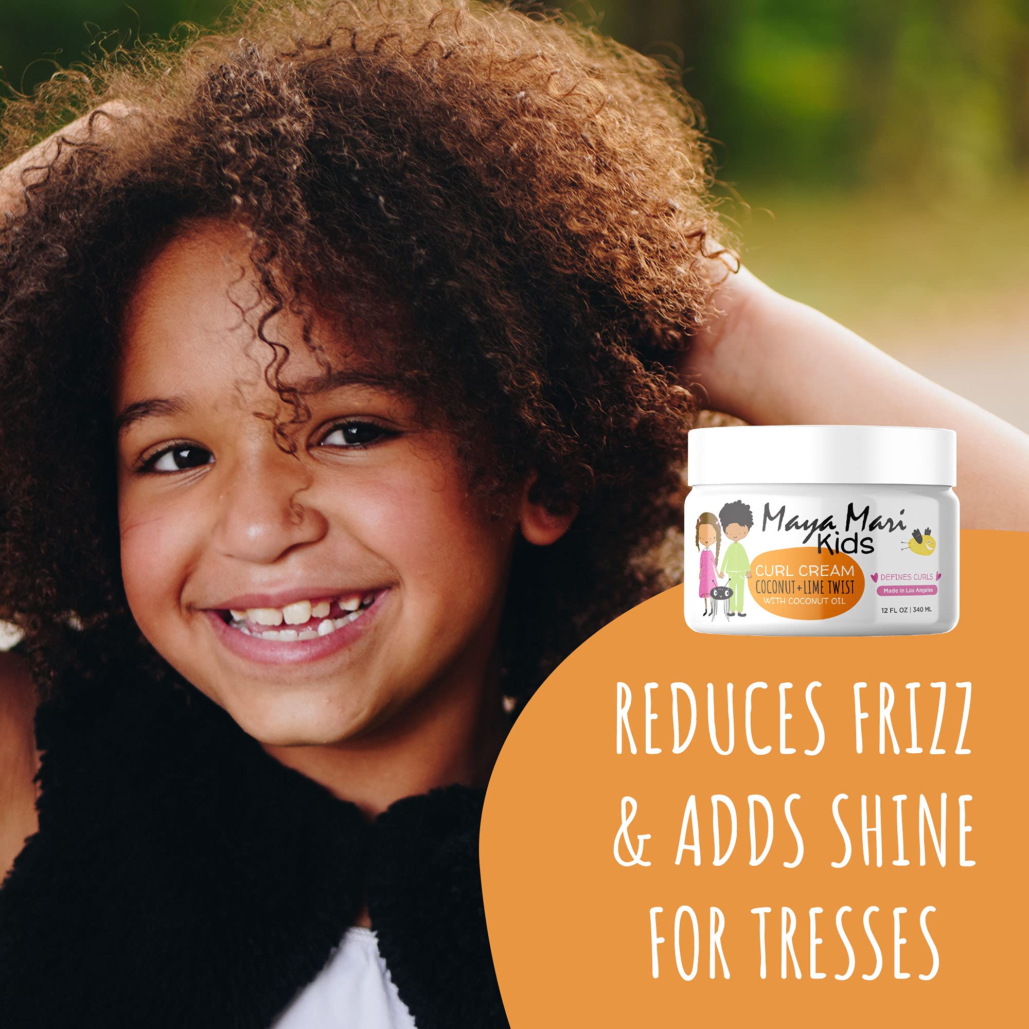 MAYA MARI Kids 2-in-1 Shampoo, Conditioner & Curl Cream Set | Tear Free & Sulfate Free