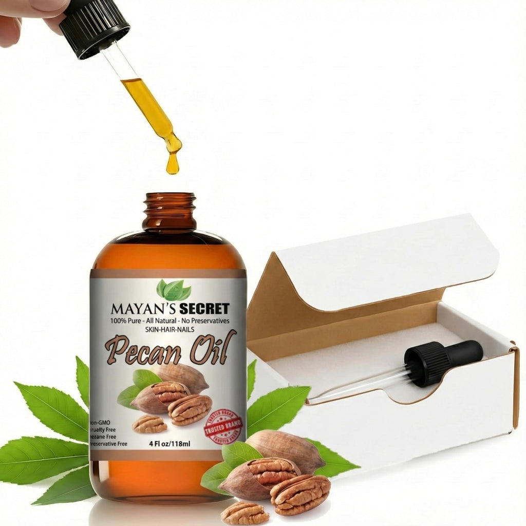 Mayan's Secret Pecan Oil – Lightweight Facial Oil for Hydration, Gua Sha & Dermaplaning (4 oz)