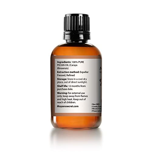 Mayan's Secret Pecan Oil – Lightweight Facial Oil for Hydration, Gua Sha & Dermaplaning (4 oz)