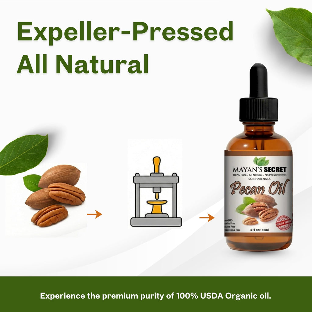 Mayan's Secret Pecan Oil – Lightweight Facial Oil for Hydration, Gua Sha & Dermaplaning (4 oz)