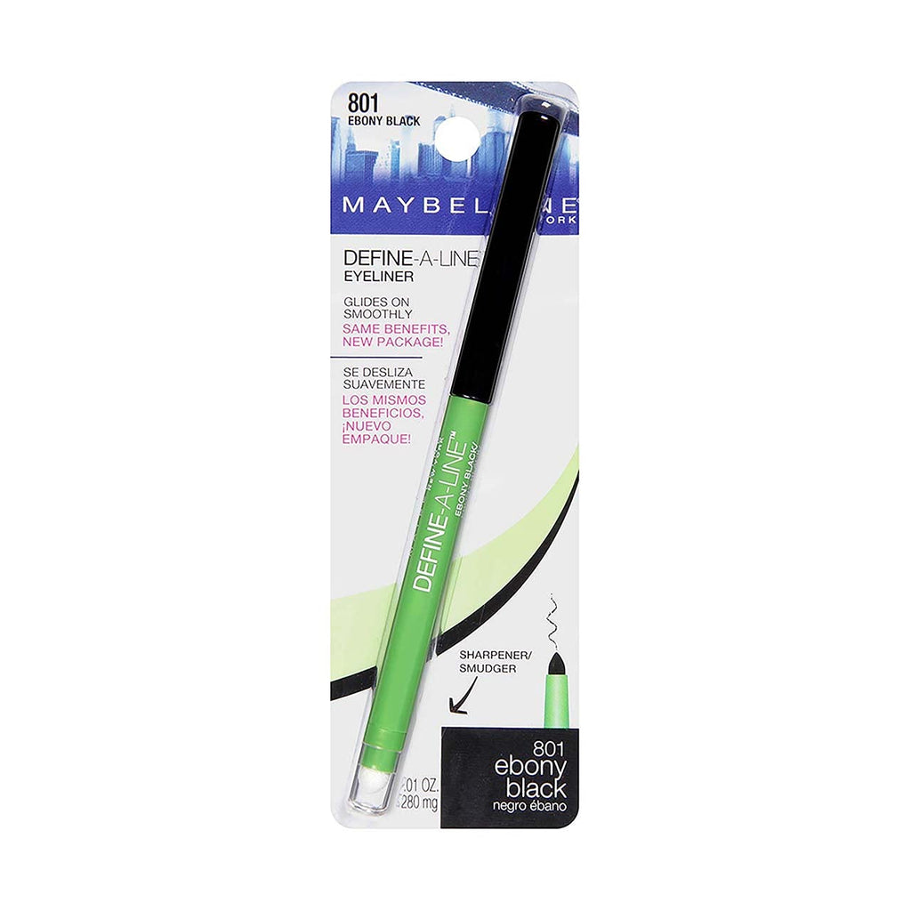 Maybelline Define-A-Line Eyeliner Ebony Black [801] – 3 Pack