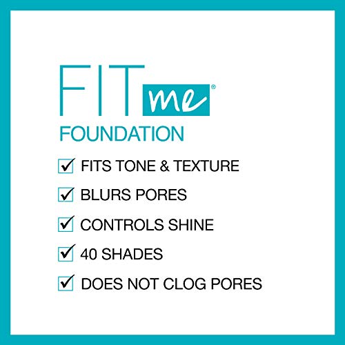 Maybelline Fit Me Matte + Poreless Foundation – Pouch, Shade 220 Natural Beige, 1.3 oz