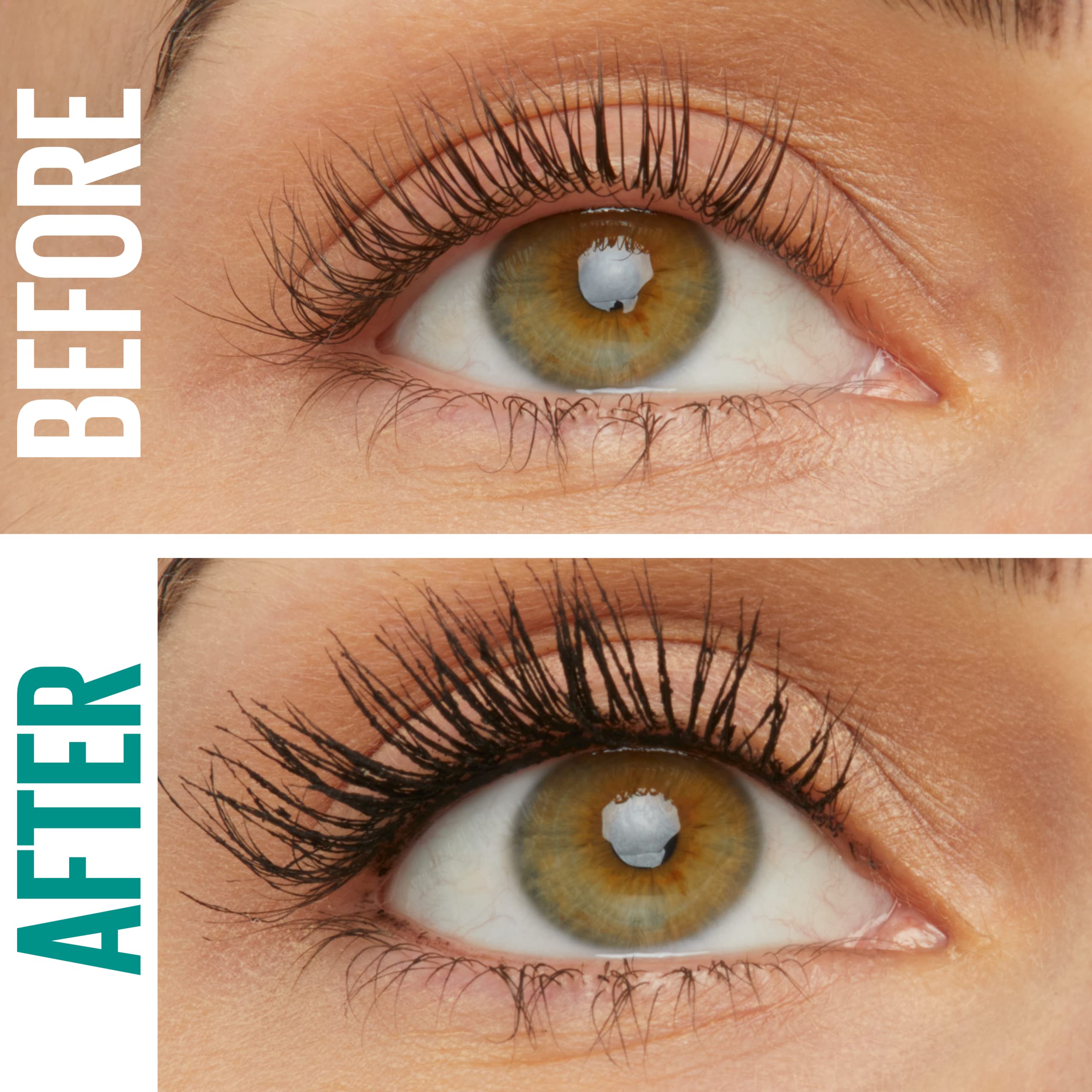 Maybelline Green Edition Mega Mousse Mascara – Lightweight Buildable Volume, Shea Butter