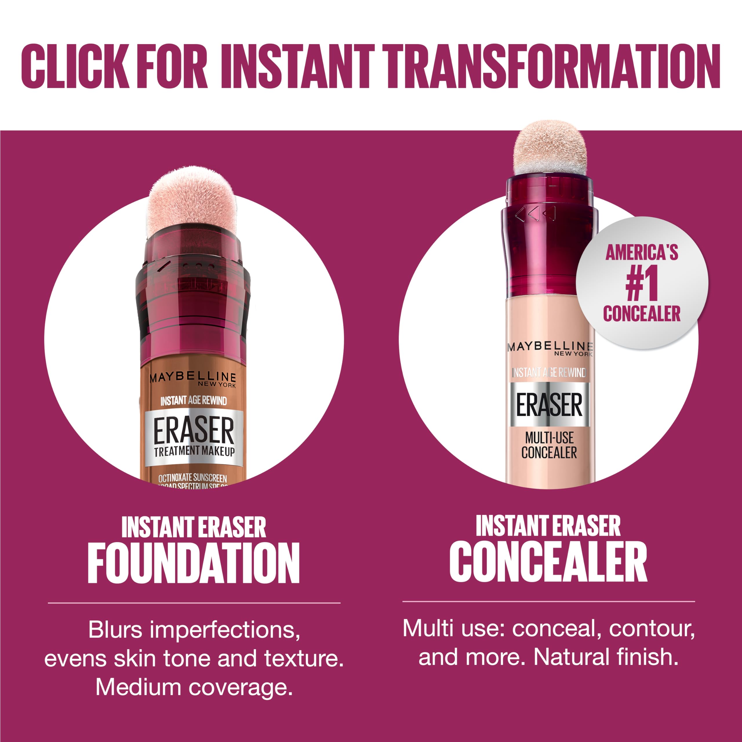 Maybelline Instant Age Rewind Eraser Foundation SPF 20, ProVitamin B5 – Shade 112, 1 Count
