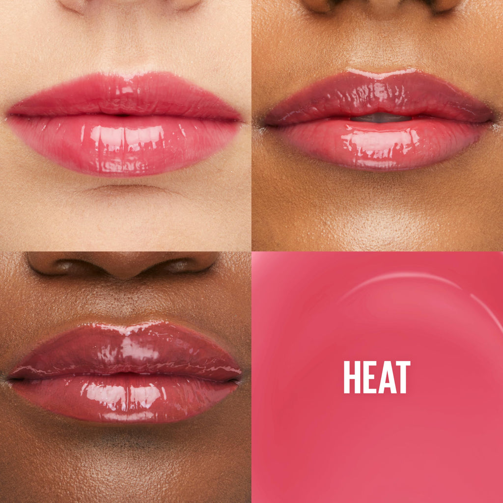 Maybelline Lifter Gloss with Hyaluronic Acid — Hydrating Lip Gloss, High Shine, Heat Raspberry, 0.18 oz (Pack of 2)