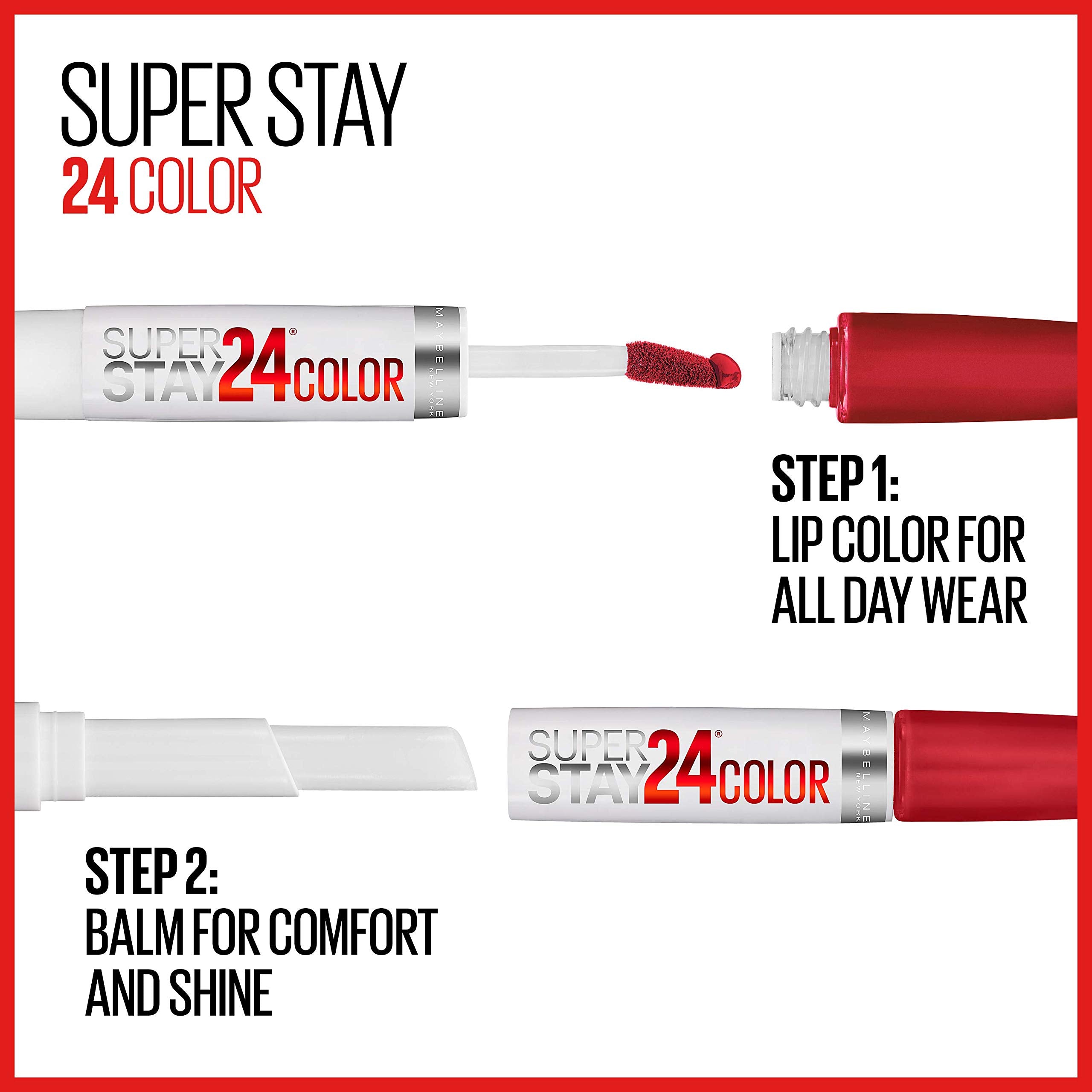 MAYBELLINE Super Stay 24 2-step Liquid Lipstick & Lip Balm — 925 Brooklyn Sunset (1 ct)